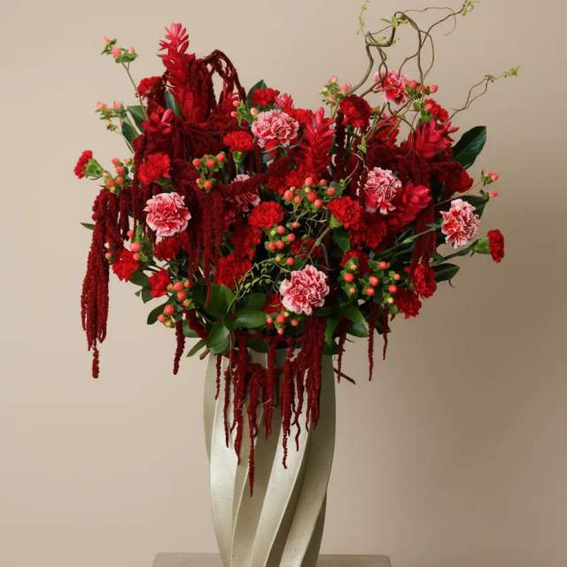Bình hoa cẩm chướng đỏ Scarlet Symphony