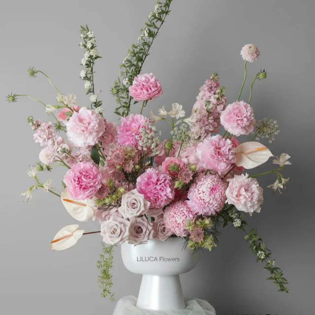 Bình hoa mẫu đơn mix hồng Pink Serenade