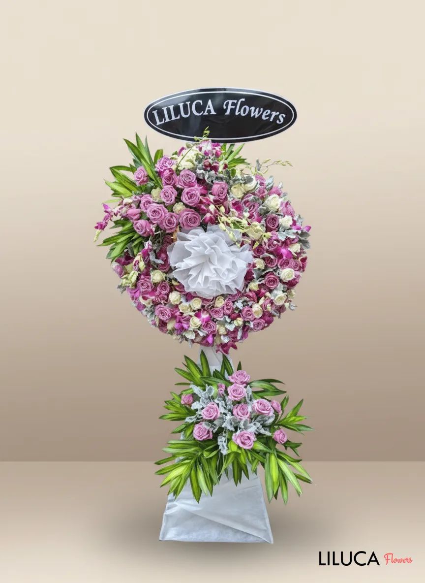 Kệ hồng mix lan tím Eternal Grace